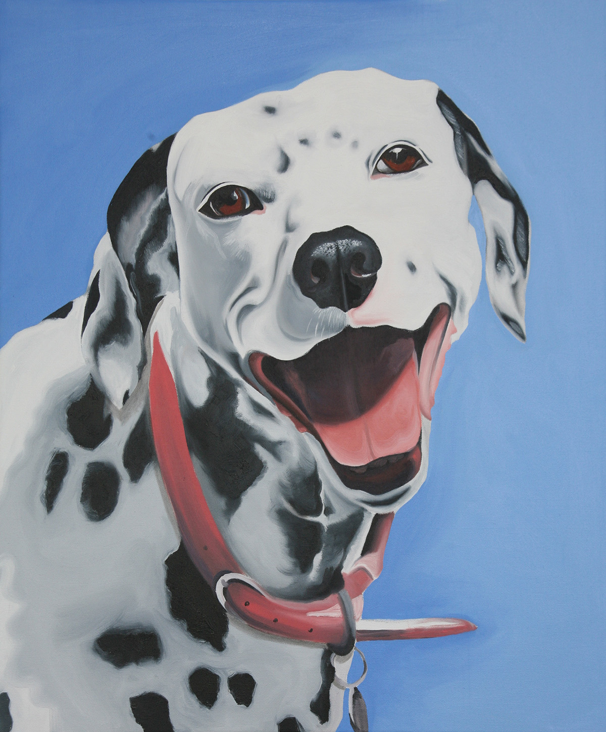 Pet portrait painting of Baby Dukes