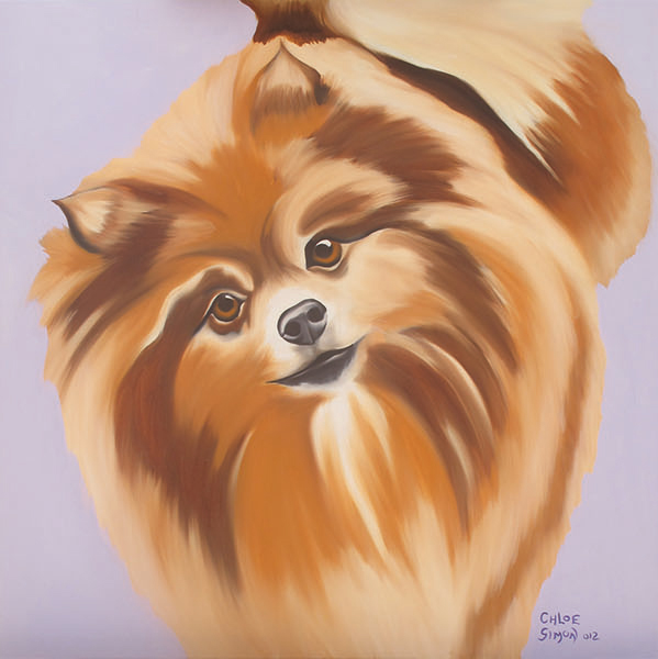 Pet portrait painting of Chloe