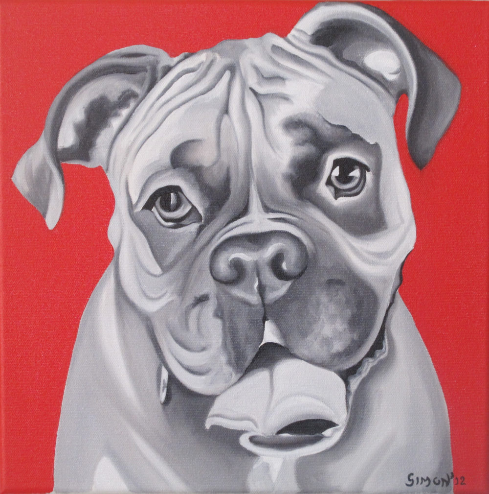 Pet portrait painting of Lyra